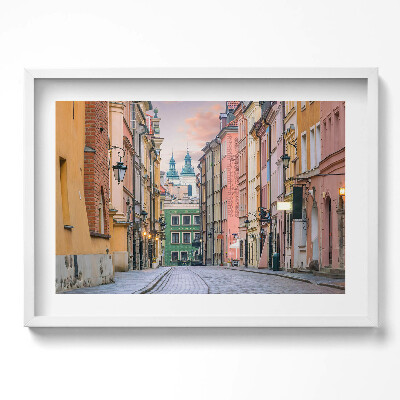 Obraz w ramie Stare miasto w Warszawie