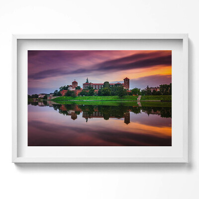 Obraz w ramie Zamek Królewski Wawel Wschód Słońca