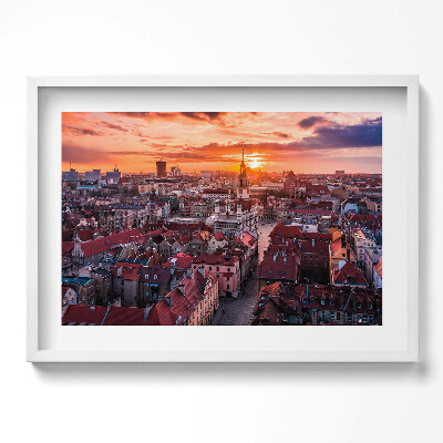 Obraz w ramie Poznań - panorama