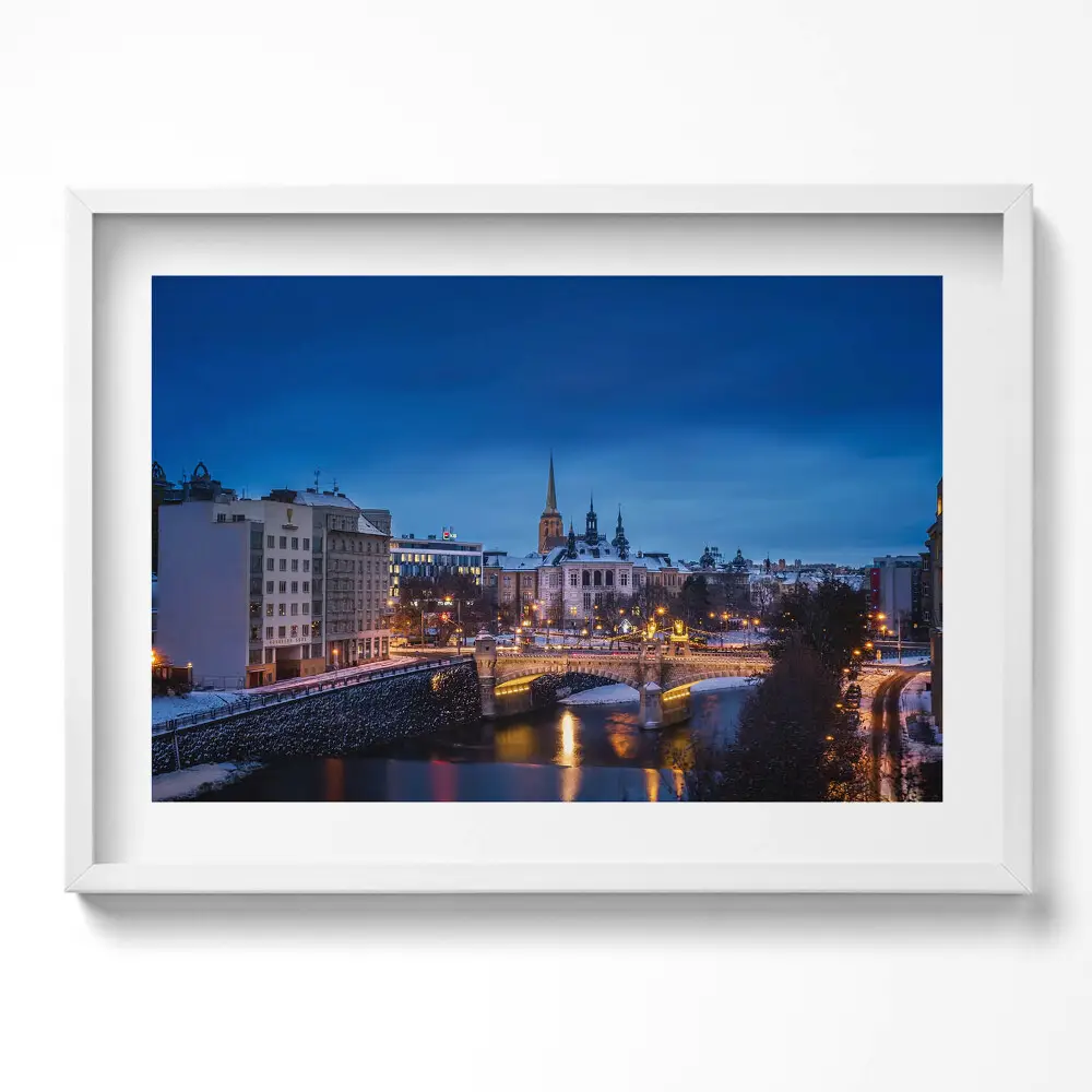 Obraz w ramie Panorama Pilzno Czechy
