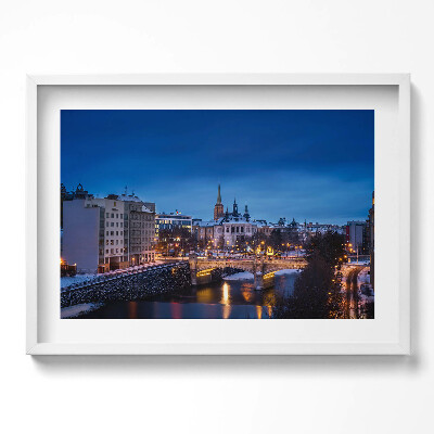 Obraz w ramie Panorama Pilzno Czechy