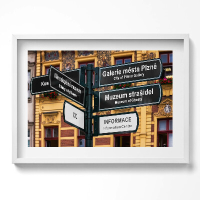 Obraz w ramie Drogowskaz Pilzno