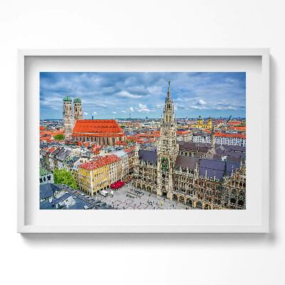 Obraz w ramie Ratusz Marienplatz w Monachium