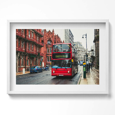 Obraz w ramie Autobus w Birmingham Wielka Brytania