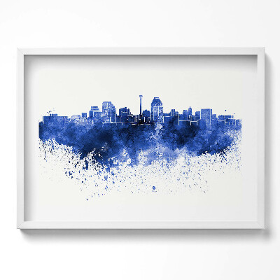 Obraz w ramie Panorama San Antonio akwarele