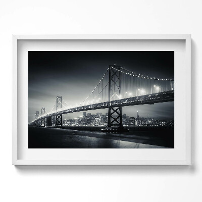 Obraz w ramie Most nocą San Francisco