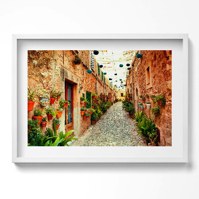 Obraz w ramie Ulica w wiosce Valldemossa