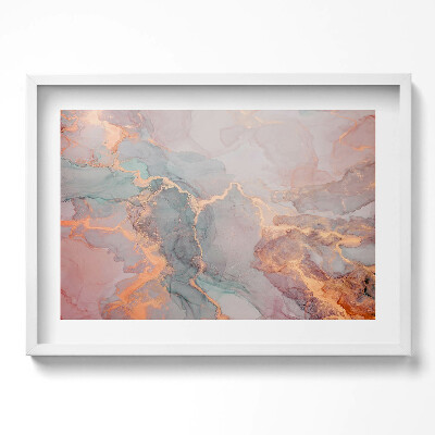 Obraz w ramie Marmur ze złotem