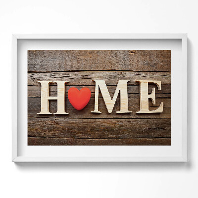 Obraz w ramie Napis home