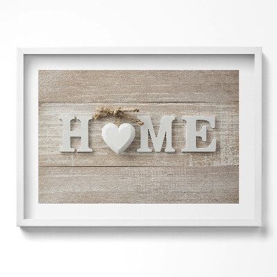 Obraz w ramie Napis home