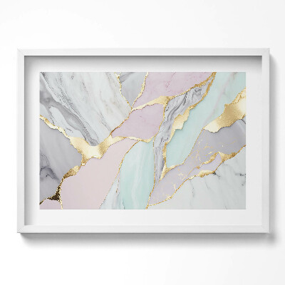 Obraz w ramie Pastelowy marmur