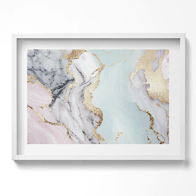 Obraz w ramie Pastelowy marmur