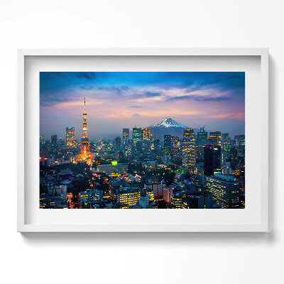 Obraz w ramie Miasto nocą