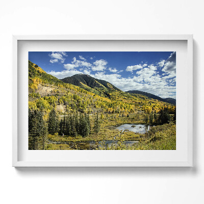 Obraz w ramie Pejzaż górska roślinność