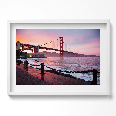 Obraz w ramie Widok na most Golden Gate