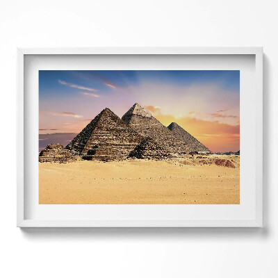 Obraz w ramie Egipskie piramidy na pustyni