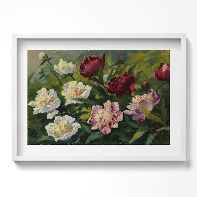 Obraz w ramie Malowane piękne kwiaty