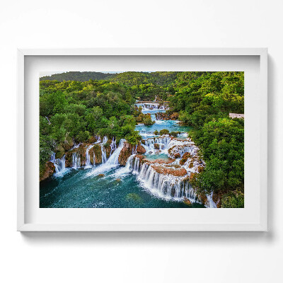 Obraz w ramie Wodospady i rzeka Krka Chorwacja