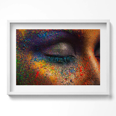 Obraz w ramie Kolorowe oko kobiety