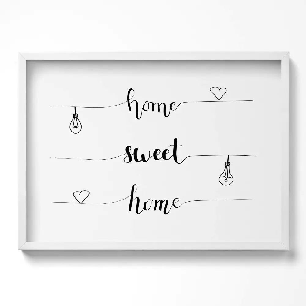 Obraz w ramie Napis do mieszkania "home, sweet home"