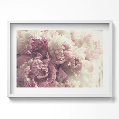Obraz w ramie Subtelne kwiaty piwonie