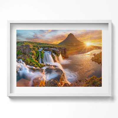 Obraz w ramie Pejzaż natury o zachodzie słońca