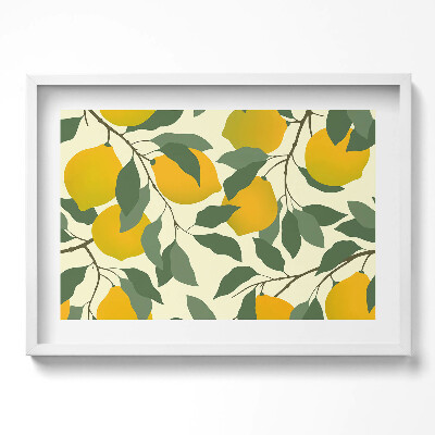 Obraz w ramie Ilustracja do kuchni sycylijskich cytryn