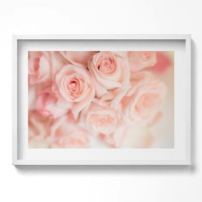 Obraz w ramie Romantyczny bukiet róż