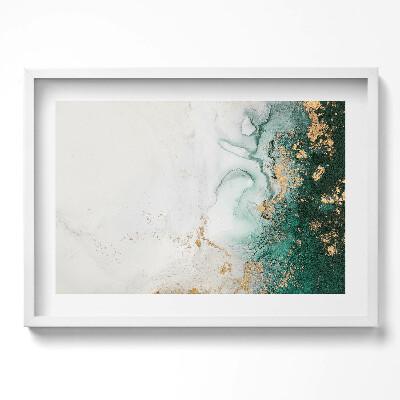 Obraz w ramie Abstrakcyjna kompozycja ze złotem