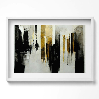 Obraz w ramie Abstracyjna sztuka ze złotem