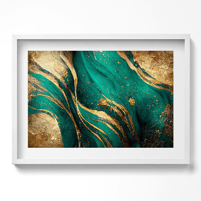 Obraz w ramie Abstrakcja ze złotem