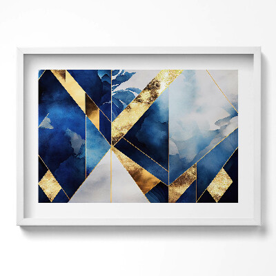 Obraz w ramie Geometryczna kompozycja ze złotem