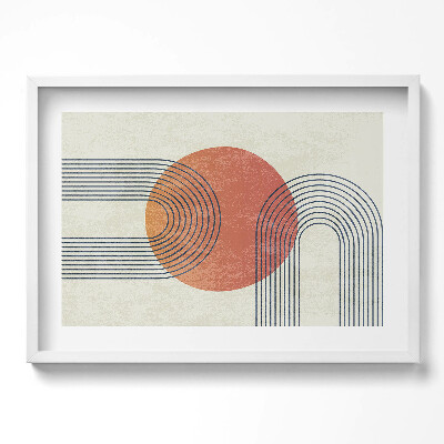 Obraz w ramie Sztuka nowoczesna linie i koło