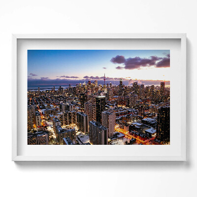 Obraz w ramie Architektura wielkiego miasta z lotu ptaka