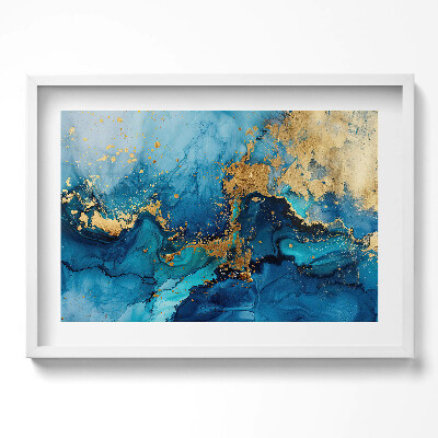 Obraz w ramie Glamour abstrakcja ze złotem