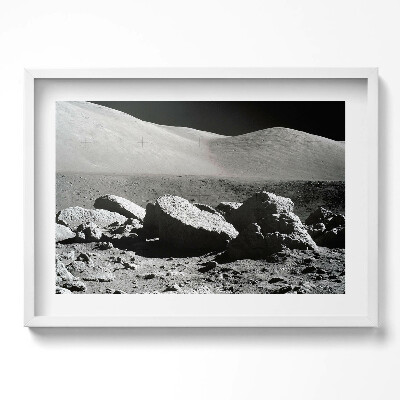 Obraz w ramie Zdjęcie skał na Księżycu NASA