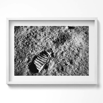 Obraz w ramie Pierwszy krok na Księżycu zdjęcie NASA