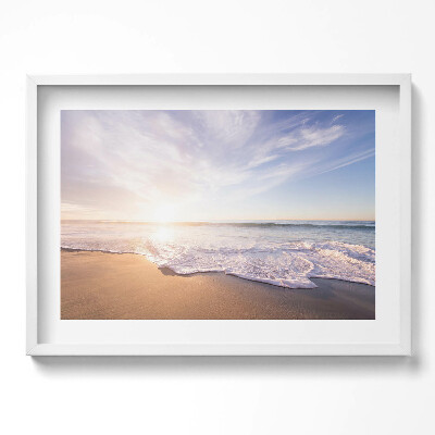 Obraz w ramie Spokojny widok na plaże i morze