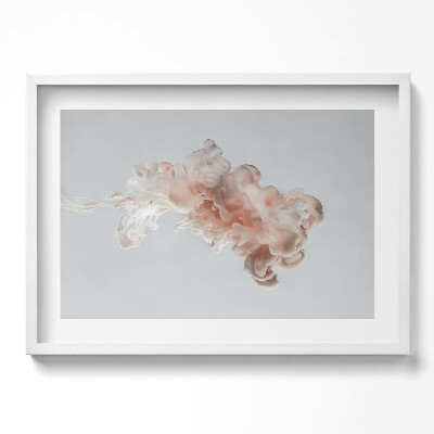 Obraz w ramie Abstrakcja beżowy tusz w wodzie