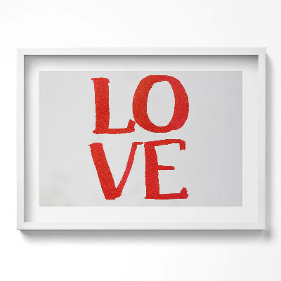 Obraz w ramie Czerwony napis LOVE graffiti