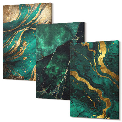 Zestaw obrazów na płótnie tryptyk Eleganckie abstrakcyjne wzory kamieni