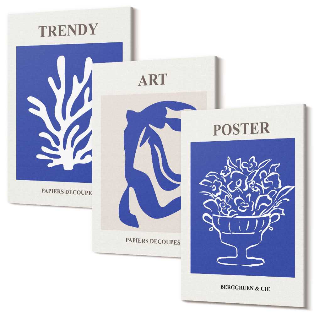 Zestaw obrazów tryptyk na ścianę Abstrakcyjne artystyczne postery Henri Matisse