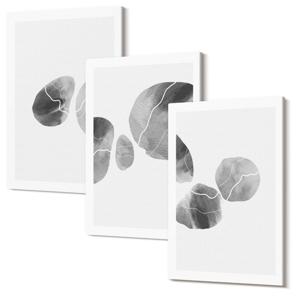 Zestaw obrazów na płótnie tryptyk Plam farb abstrakcyjne malarstwo minimalistyczne