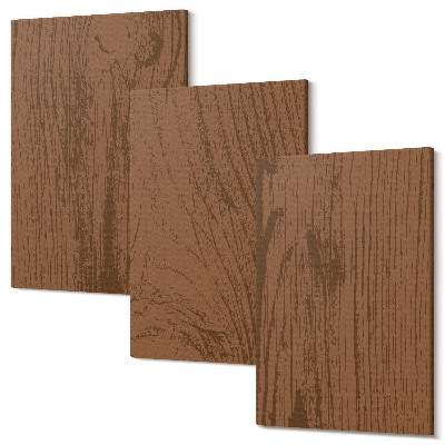 Zestaw obrazów 3 części tryptyk Wzór drewna tekstura kory drzewa minimalizm