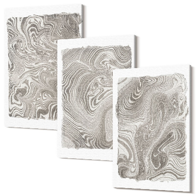 Zestaw obrazów 3 części tryptyk Nowoczesne kształty malarstwo abstrakcyjne