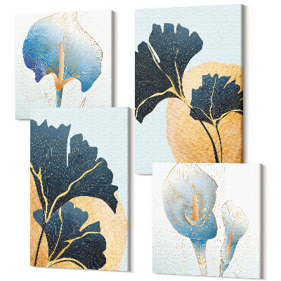 Zestaw obrazów kwadryptyk na ścianę Cytryny hasło o winie portret Fridy Kahlo