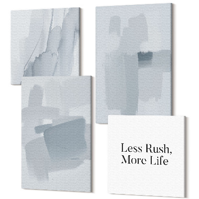 Zestaw obrazów 4 części kwadryptyk Abstrakcyjne kompozycje w akwarelowym stylu