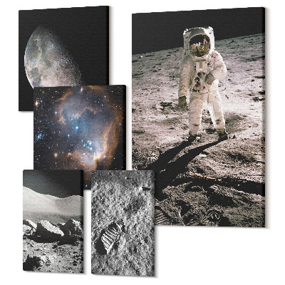 Zestaw obrazów pentaptyk na ścianę Kosmiczne odkrycia i tajemnice wszechświata
