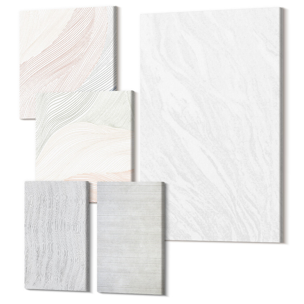 Zestaw obrazów pentaptyk na ścianę Jasne struktury sznur wzory na piasku