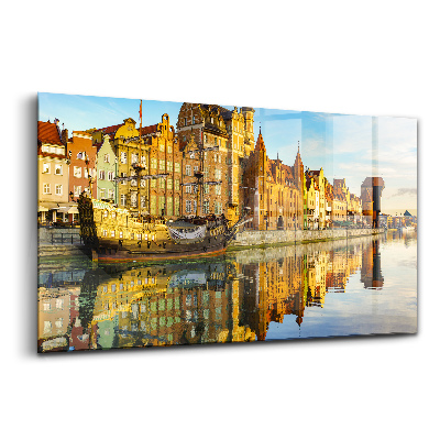 Obraz na szkle Gdańsk Motława